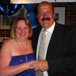 Debbie White and Willie Thorne at Fight for Sight Warwickshire Golf Day 02 07 14 (2)