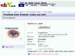 eBay selling contact lenses on Sept 28