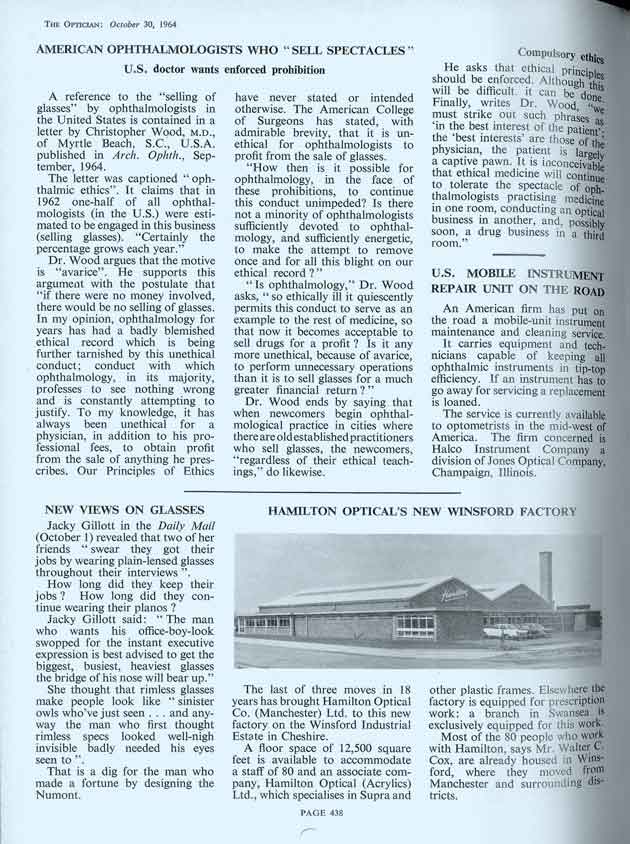 Echoes of the Past: The right to sell spectacles