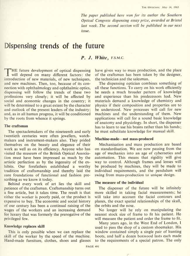 Echoes of the Past: Dispensing in the future