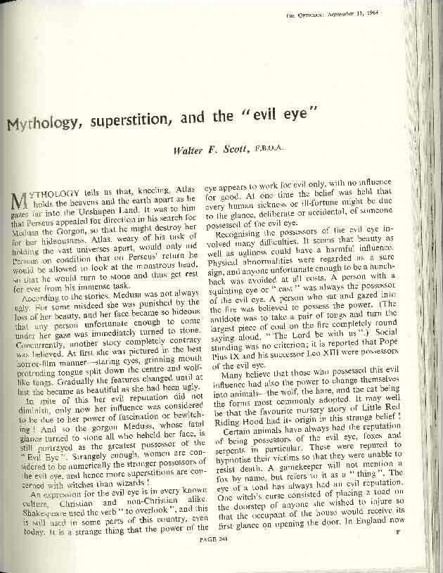 Echoes of the Past: Mythology and the evil eye