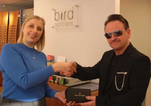 and finally bono Birds Opticians U2 sheffield lookalike 