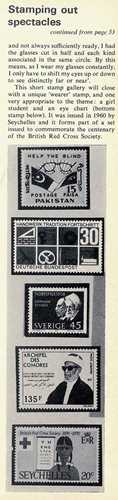 Echoes of the Past spectacles on postage stamps