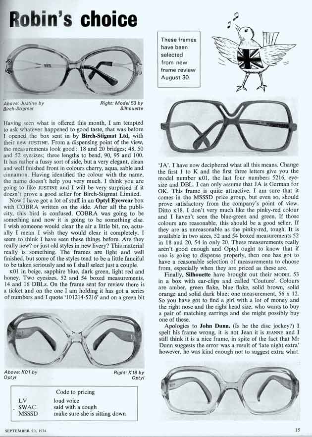 Echoes of the Past: Women's eyewear reviewed